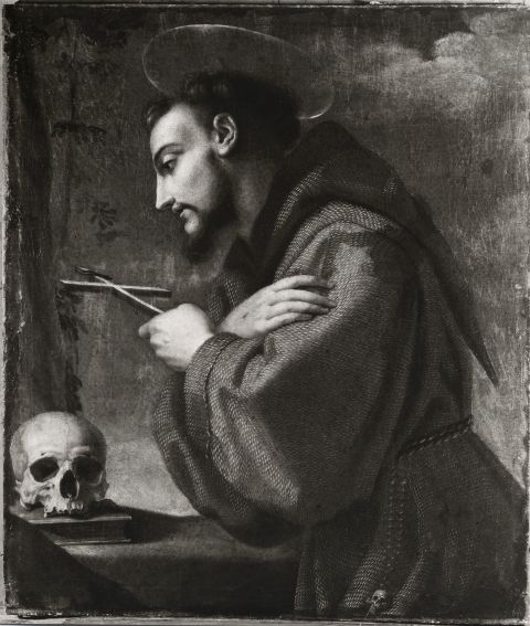 Rheinisches Bildarchiv — Anonimo fiorentino - sec. XVII - San Francesco d'Assisi in preghiera — insieme